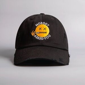Field Grade Black Embroidered Cap - Nobody Asked You